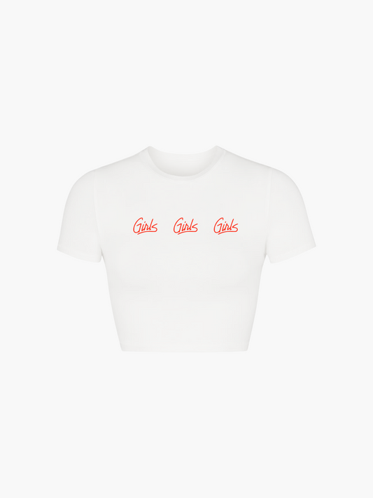 GIRLS GIRLS GIRLS CROP TOP